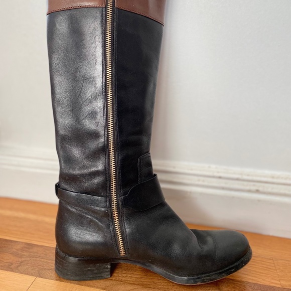 Michael Kors Black/Brown Knee-High Boots - Picture 2 of 6